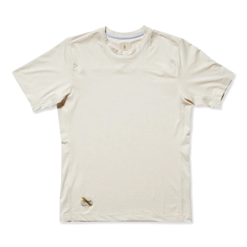 Tracksmith Twilight Short Sleeve Tee Ivory XS italian mesh